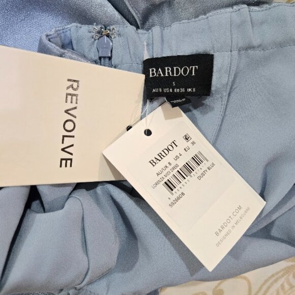 NWT Bardot Lorenza Midi Dress in Dustblue Size 4 - Picture 9 of 12
